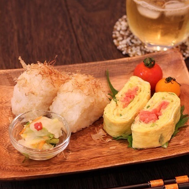 朝カフェ☆塩おむすびセット