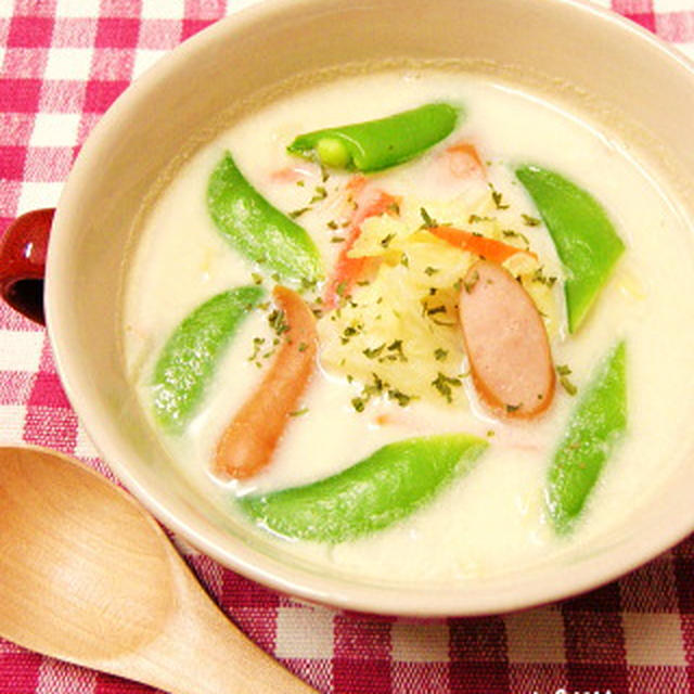 白菜の簡単あっさりまろやか豆乳スープ
