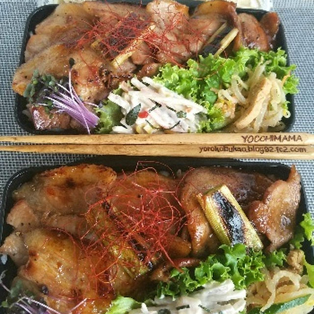 豚丼弁当♪隠れスヌさん弁当♪