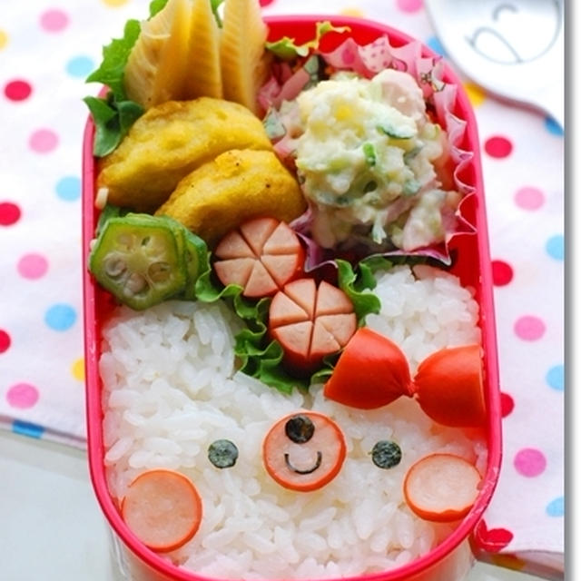 子育てスタイル掲載　簡単うさぎちゃん弁当