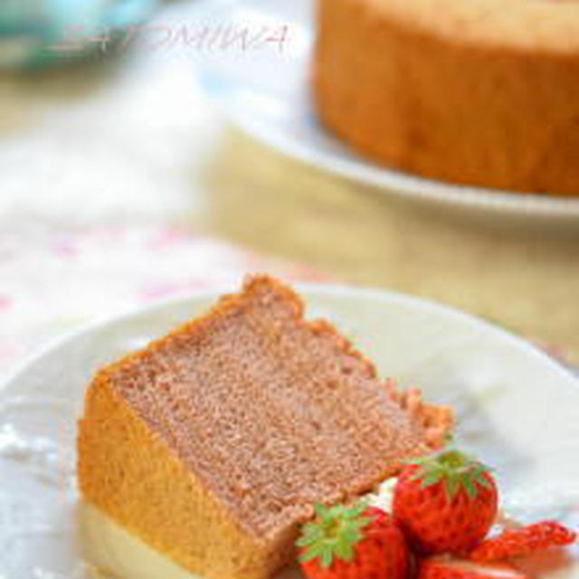 苺のシフォンケーキ♡