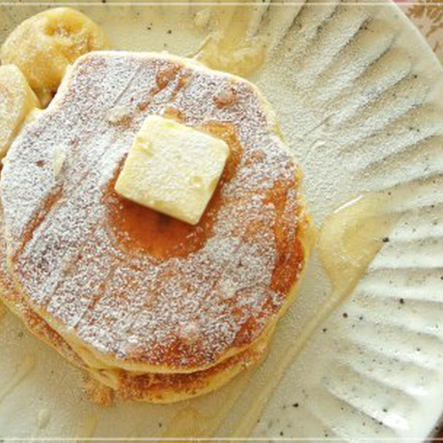 クリチみたいた濃厚カッテージチーズde贅沢パンケーキ♡