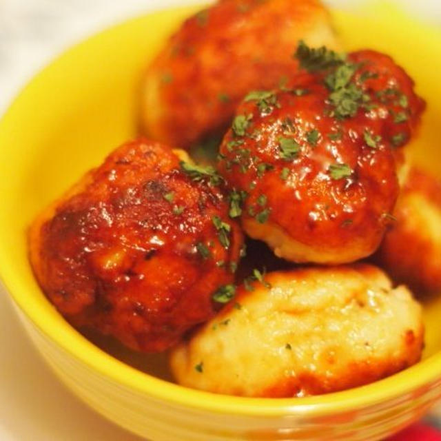 こってりおいしい♡豆腐入り鶏つくねの揚げ焼き