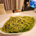 おいしい！！春菊のジェノベーゼパスタと高かったつけ麺