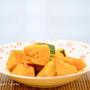 今日は副菜２品「かぼちゃの煮つけ」と「切りぼし大根」