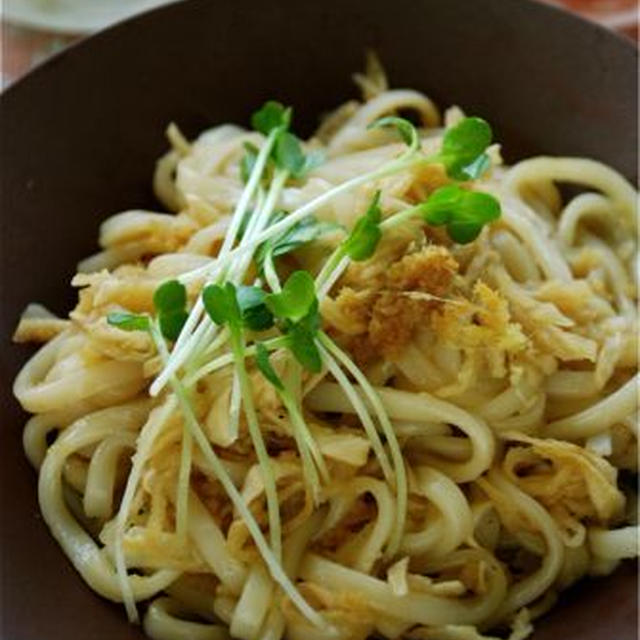 切り干しと新生姜の焼きうどん