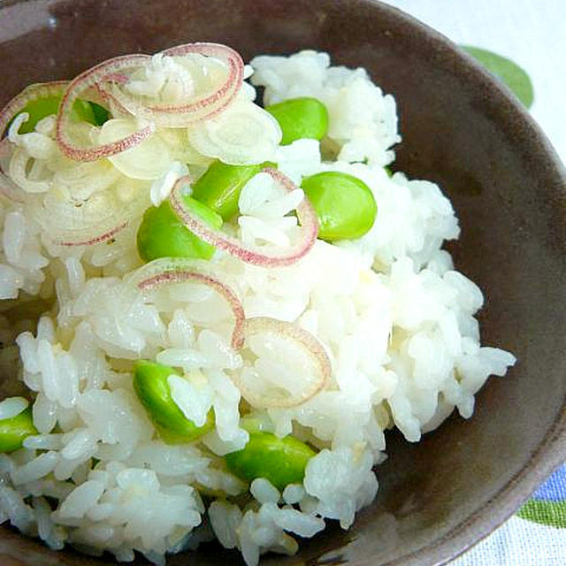 さっぱり！枝豆と新ショウガのごはん