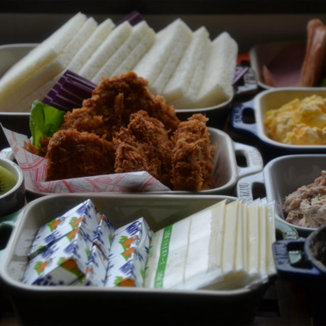 ストウブセラミックで「セルフサンドイッチランチ」