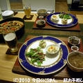 11/7の晩ごはん　深夜晩酌だけどパエリアメインの洋食系で(^_-)-☆