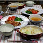 ・ねぎと里芋の味噌グラタン＆豚肉のトマトソース焼き