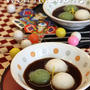みんなで食べれる つるんと２色のゼリー餅入り　お汁粉