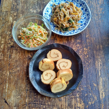 豆腐カステラと麻婆もやし