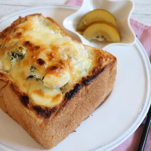 皮ごとたべる！厚切り食パンで じゃが明太チーズトースト
