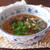 もずくと葉タマネギのかき揚げ蕎麦