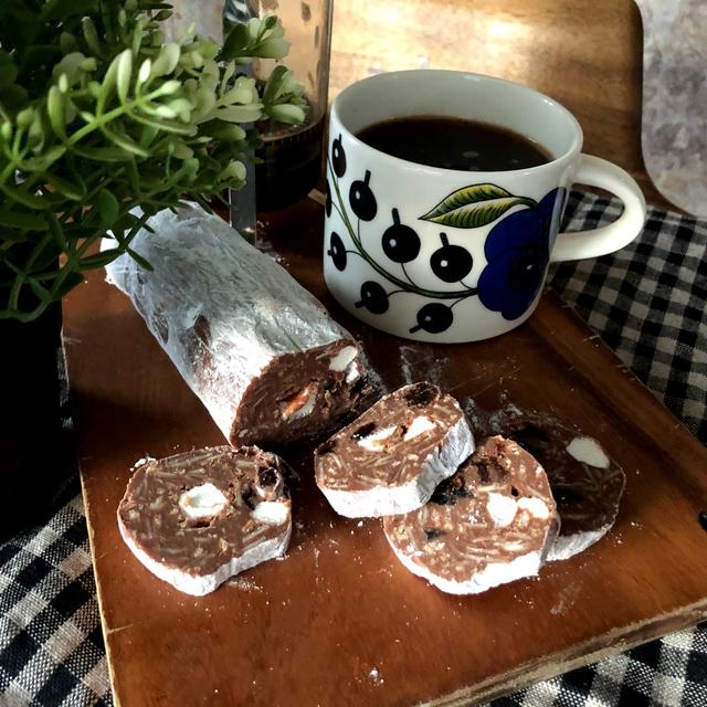 【バレンタイン手作り☆作業時間５分】イタリアで人気「チョコレートサラミ」が簡単に作れる～♡