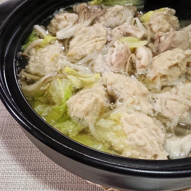 【2017年1月18日の晩ごはん】*胡麻つくねたっぷりの濃厚鶏の水炊き