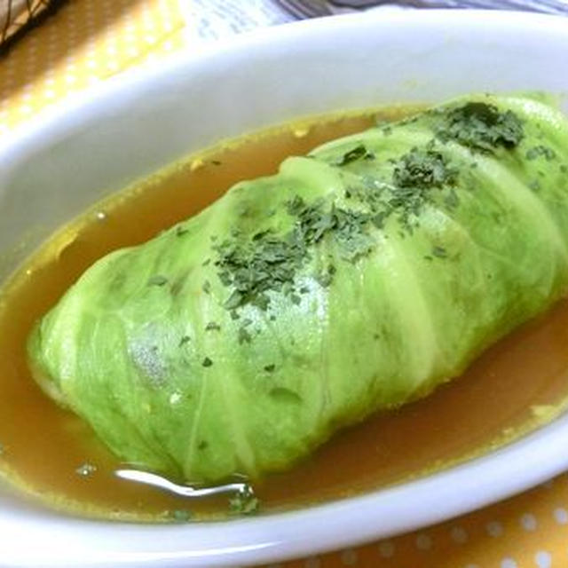 さば缶とビーンズ缶で☆　ロールキャベツ風♪　具だくさんさばカレースープ