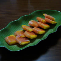 柿の生ハムまき