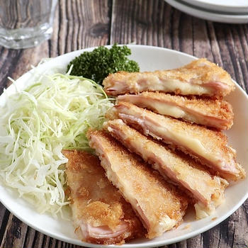 身近なものでパパっと！ハムチーズミルフィーユカツ