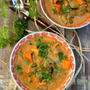 Sweet Potato and Wild Rice Curried Milk Soupスイートポテトとワイルドライスでカレーミルクスープ