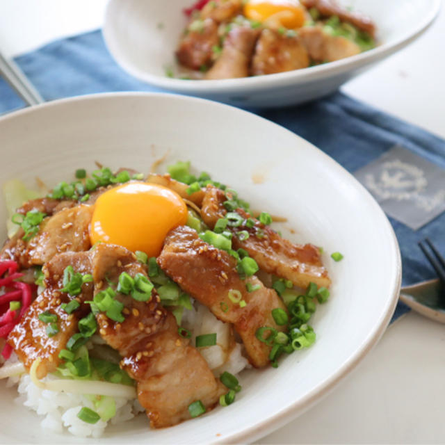 （レシピ）焦がしニンニクのコク！スタミナ豚丼