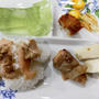 残り物寄せ集めワンプレートの朝ごはん(；´∀｀)