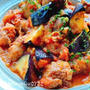 豚こまボールと茄子のトマト煮込み(動画レシピ)/Meat balls and eggplant stewed with tomato.