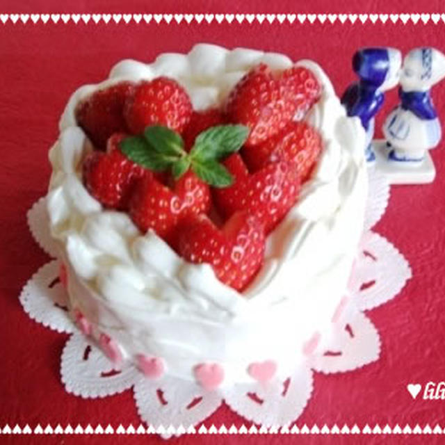 バレンタインに ハートフルショートケーキ By Lilicaさん レシピブログ 料理ブログのレシピ満載