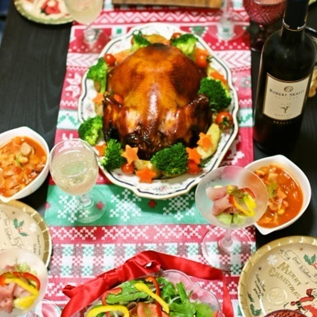 丸鶏のローストチキン / ちゃぶママ家のクリスマスパーティー