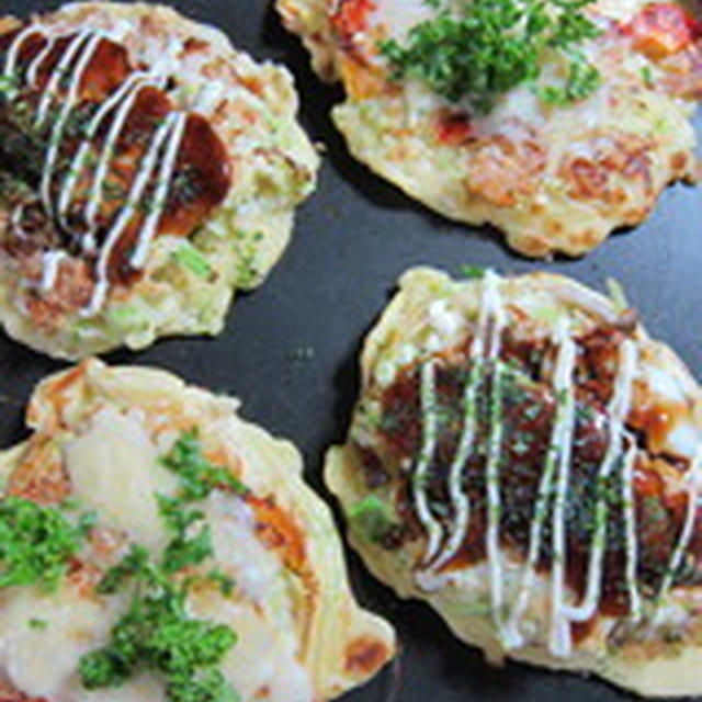 「魚介類のお好み焼き」