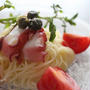 蛸とフルーツトマトの冷製スパゲティ