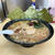 背脂ラーメン中盛を太麺 油多めで啜る 〜炙り煮豚1枚・魚粉・辛玉〜