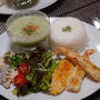 腹八分目と小松菜の豆乳スープ☆などなどの晩ご飯