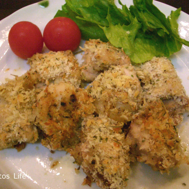 チキンのハーブパン粉焼き