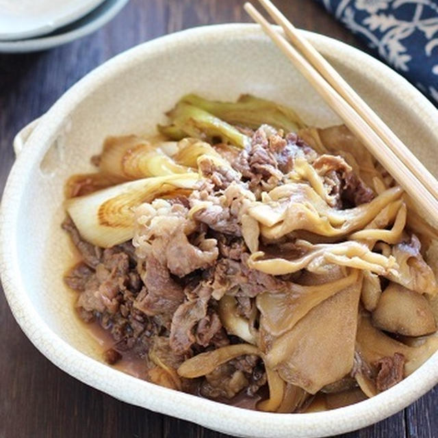 舞茸と牛肉のすき煮