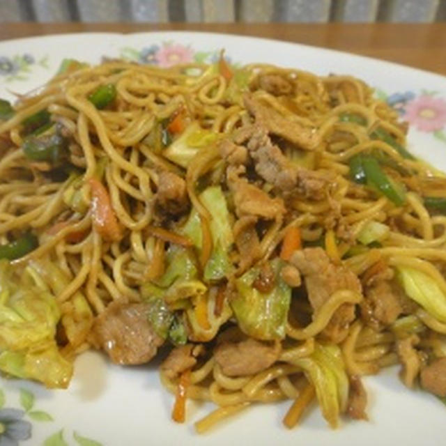 ２月５日の夕飯　***　焼きそば　＆　お好み焼き　***
