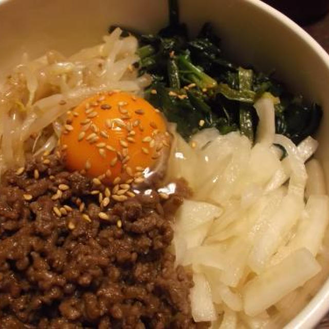 木漏れ日喫茶♪手作りナムルのビビンパ丼☆と、母さん倒れるの巻き。。