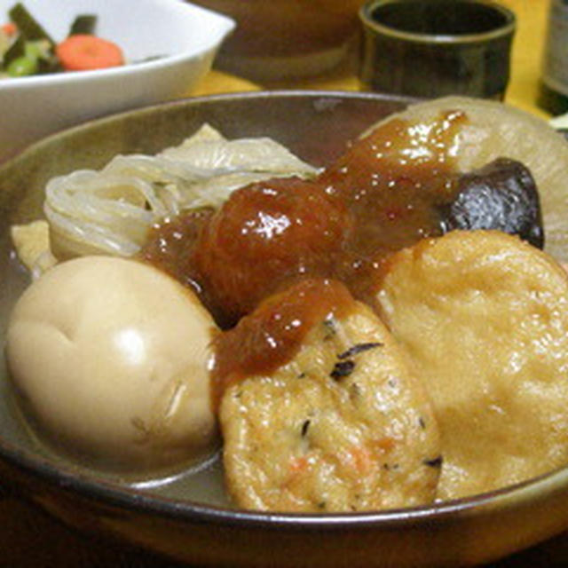 青森おでん　・　生姜味噌をかけてコクうま