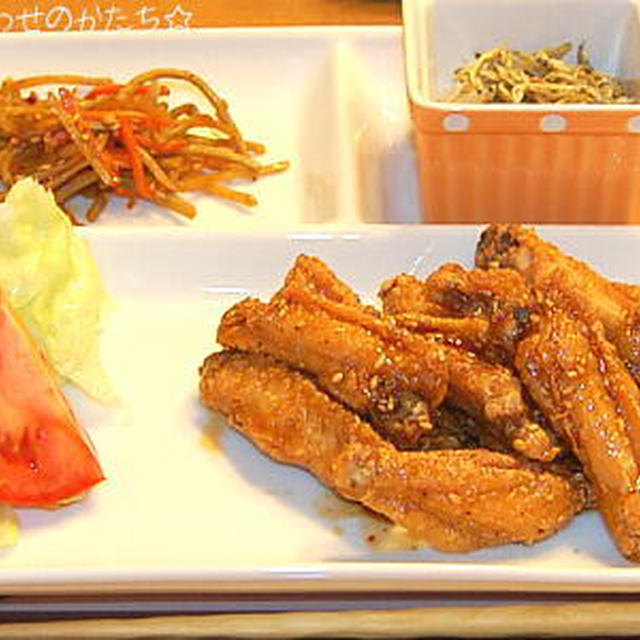 手羽から揚げ＆豚肉と里芋の煮物♪