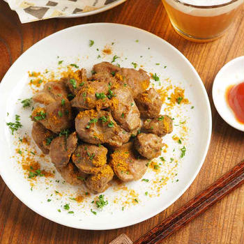 フーディストノート連載、「砂肝のカレー炒め」＆銀皮のとくとく唐揚げ