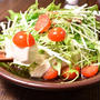 豪快な盛り付けで！豆腐と水菜のイタリアンサラダ