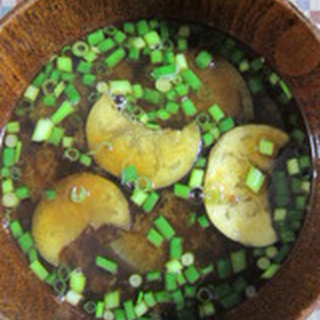 「茄子と細葱の味噌汁」