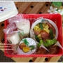 【キャラ弁？デコ弁？】～シールで簡単☆金魚ラップロールサンドのお弁当～