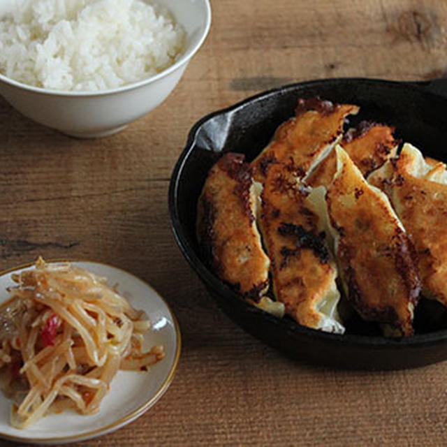 作り置きでスピード献立♪餃子定食