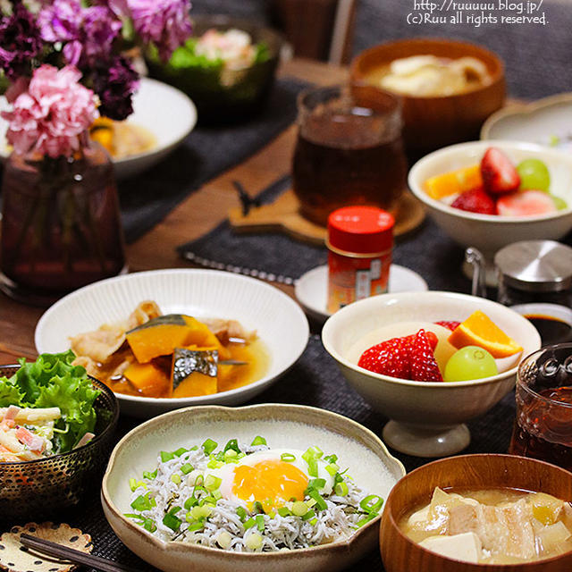 【献立】温玉しらす丼。～今年の12月23日は平日ですってね～