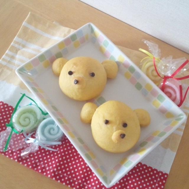 野菜ジュースで動物パン　～くまさん～