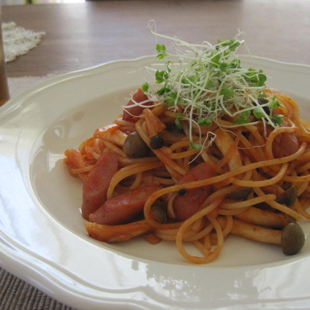 子供とランチ＊ナポリタンスパゲッティ