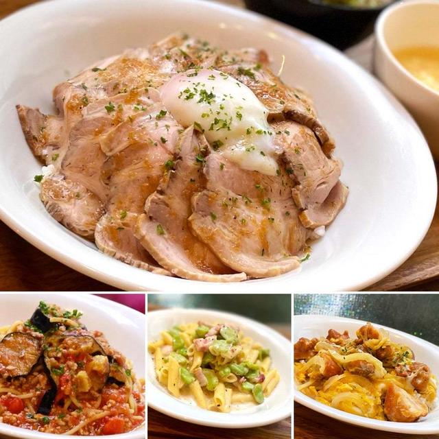 ●温泉卵ローストポーク丼