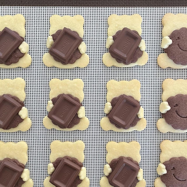 １００均のクッキー型で楽しくクッキー作り🐻組み合わせて可愛さアップ⤴【型抜きクッキー】