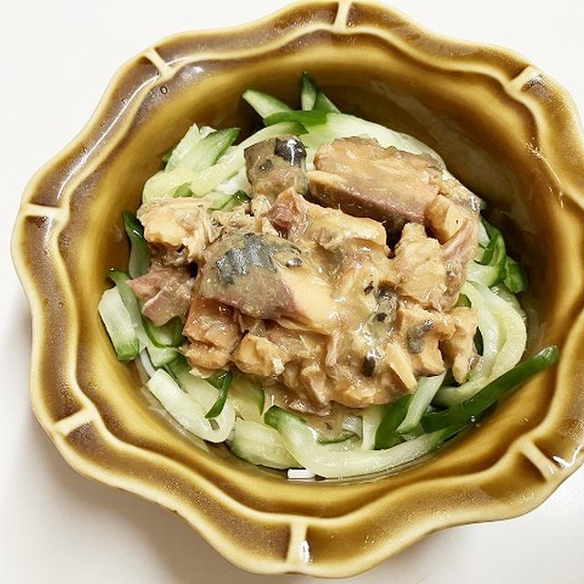 簡単おいしいさばみそそうめん♪